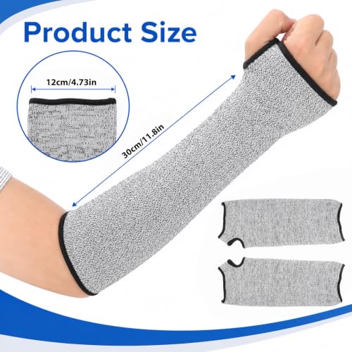 1 Pairs Cut Resistant Sleeves, Protective Arm Sleeves Gray