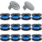 AC14RL3A String Trimmer Spool for Ryobi Weed Wacker String, 11ft 0.065" String Trimmer Line for Ryobi Weed Eater String 18v 24V 40V (12+2 Pack)