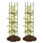 2 Pack Up to 59 Inch Height Adjustable Tomato Cages for Garden - color: Green