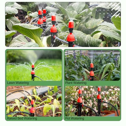 Anleolife 82.4FT Automatic Drip Irrigation System Kit with Water Timer - style: 82.4FT Automatic Kit