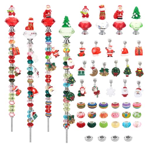 110 Pcs Beaded Garden Stake Fairy Wand for Christmas Decoration - color: Christmas