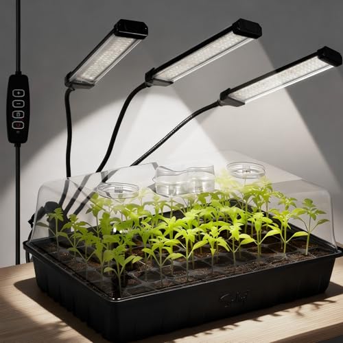 SOLIGT 60 Cell Seed Starter Trays with Grow Light