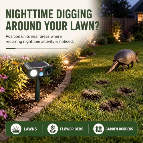 2026 Sonic Fortress Pro Deer Repellent Solar Ultrasonic Animal Repellent