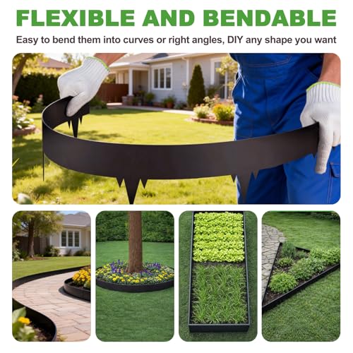 33FT Metal Landscape Edging, 10-Pack 40"L x 6.5"H Rust-Proof Border - color: 6.5In Tall, size: 10 Pack