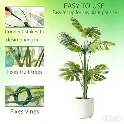Stackable Plant Support for Home Gardening Indoor Outdoor, 5Pack