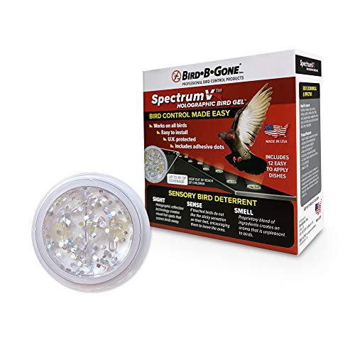 Bird B Gone SpectrumV Gel Dishes, 12-Pack, Holographic Bird Deterrent