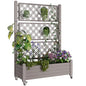 Fancyango Raised Garden Bed with Wheels 61.2" H -Medium Gray - color: Medium Gray, size: 61.2"H