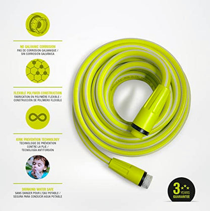 It's Light Polymer Garden Hose 5/8 in. X 50ft., Ultralight, Drinking Water Safe, Heavy Duty, Anti Kink structure, UV tested