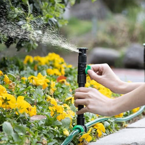 RESTMO Sprinklers for Yard, Above Ground Irrigation Garden Sprinkler System - color: Green, size: 2 Pack