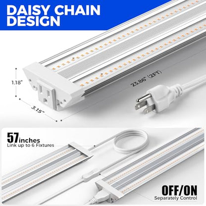 Barrina TX36 2FT LED Grow Light, 144W(4 x 36W, 800W Equivalent), Timer - color: Purple, size: 2FT-36W-4P