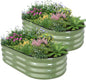 Galvanized Raised Garden Bed, 4x2x1ft, 2 Pack, Olive Green - color: Olive Green, size: 4×2×1ft (2 Packs)