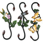 Sungmor Cast Iron Garden Hook Set, 3PCS 11 Inches S-Shaped Hook - color: Butterfly Hooks - 3pcs