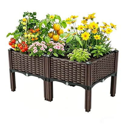 Elevated Garden Planter, Modular Raised Bed for Vegetables & Herbs