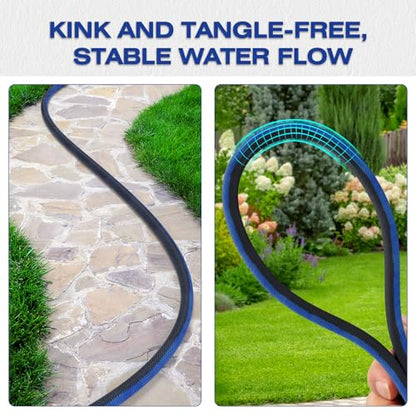 Ultra Lightweight 100FT Garden Water Hose - color: black-blue, size: 100 FT