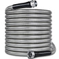 150ft Garden Hsoe - 2026 New 304 Stainless Steel Garden Hose with 3/4'' Fittings – Lightweight, Durable, and Kink-Free, Metal Water Hoses for Gardening - size: 150ft