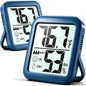 Antonki 2 Pack Room Thermometer Indoor Hygrometer - color: 2 Pcs* Navy Blue