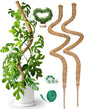 2 Pack 63" Bendable Moss Pole for Plants Monstera, Moss Poles for Climbing Plants Indoor, Coir Plant Pole Sticks Support Stakes for Potted Plant, Pothos, Philodendron Plants - size: 63"