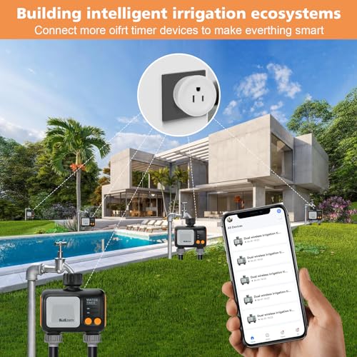 Smart WiFi Water Timer for Garden Hose, 2 Zone Sprinkler Timer - style: 2 Outlets