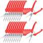 Lasnten 20 Pcs Pruning Shears 7.2" Bud Trimming Scissors, Red - color: Red