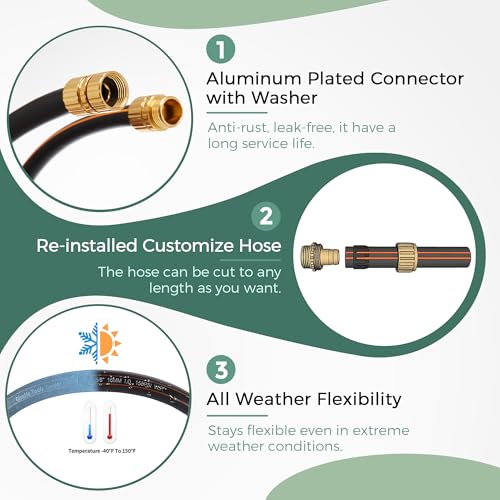 Giraffe Tools Garden Hose 5/8", 100ft Water Hose Heavy Duty - size: 100FT Male Female