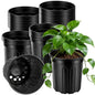 LWWTBS 1 Gallon Plastic Plant Nursery Pots 65Pcs Seedling