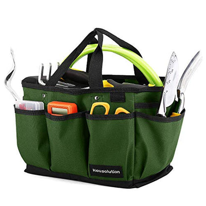 Housolution 12 Inch Gardening Tote Bag, Garden Tool Storage Bag, Dark Green - color: Dark Green, size: 12 Inch