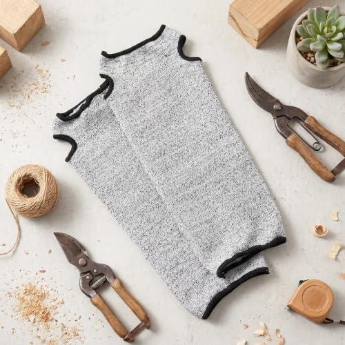 1 Pairs Cut Resistant Sleeves, Protective Arm Sleeves Gray
