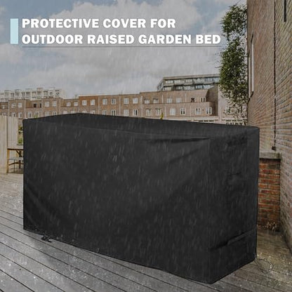 Outdoor Raised Garden Bed Cover for Best Choice Products 72x24x30in Raised Garden Bed, Outdoor Planter Box Stand Cover for Mobile Elevated Wood Planter/Planting Bed - size: 72.5"L x 23.5"D x 29"H