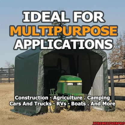 8' x 12' - 20mil Green Tarp Heavy Duty & Waterproof UV Protection 8x12 ft - color: Green, size: 8'x12'