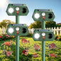 Solar Ultrasonic Animal Repeller, 2026 Upgraded Motion Sensor & Flash Light, IP65 Waterproof Outdoor Repellent for Deer, Cat, Squirrel, Rodent