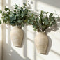 Vanselia 2 Pack Ceramic Wall Vase Home Decor Hanging Planter (11.8" Retro) - color: 2 Pack Retro-11.8"