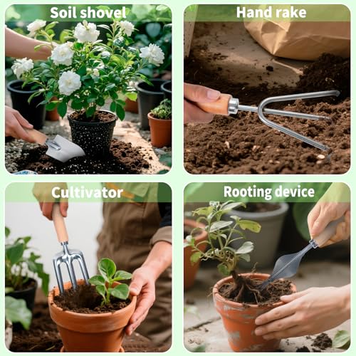 Garden Tool Set with Bag and Gloves