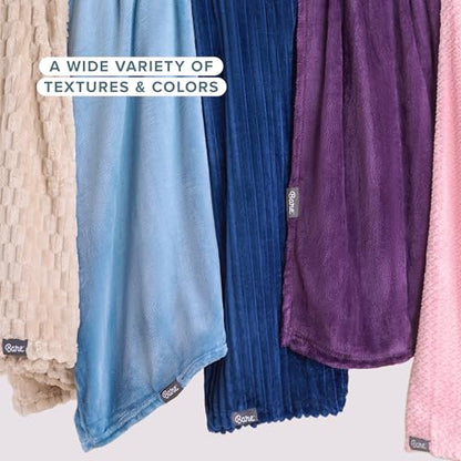Bare Home Fleece Blanket Luxury Microplush (Full/Queen, Blue Mist) - color: 09 - Blue Mist, size: Full/Queen