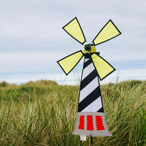 In the Breeze 2500 Lighthouse Wind Spinner-Colorful Garden Decoration - style: Lighthouse
