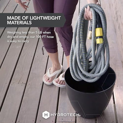 HydroTech 100 ft Expandable Burst-Proof Garden Hose, 5/8 in Diameter - size: 100 Feet