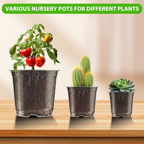 Clear Nursery Pots 15 Pack, 3.5/4/5 Inch with Drainage Holes - style: 15PCS