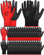 Honeydak 36 Pairs Garden Gloves Bulk for Men Women - color: Red, Black