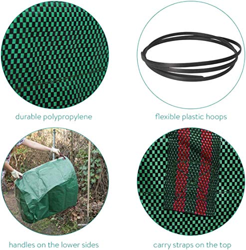 IME Reusable Gardening Lawn Leaf Bag, 272L, Green, 1 Count
