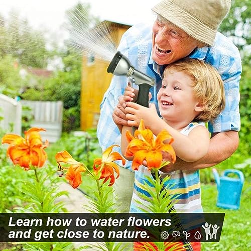 Garden Hose Nozzles,9 Spray Patterns Heavy Duty Metal Hose Sprayer Nozzle