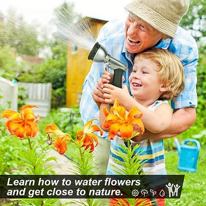 Garden Hose Nozzles,9 Spray Patterns Heavy Duty Metal Hose Sprayer Nozzle