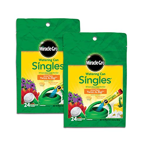 Miracle-Gro Watering Can Singles All Purpose Plant Food 24 Packets (2-Pack) - size: 24 Packets (Pack of 2)
