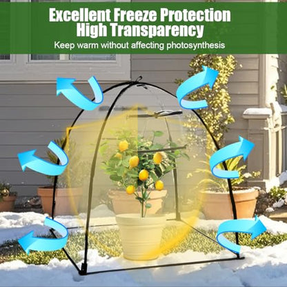 Clear Plant Covers Freeze Protection, 2-Pack Cloches & Domes, Winter - color: Clear, size: 28*30in 2P