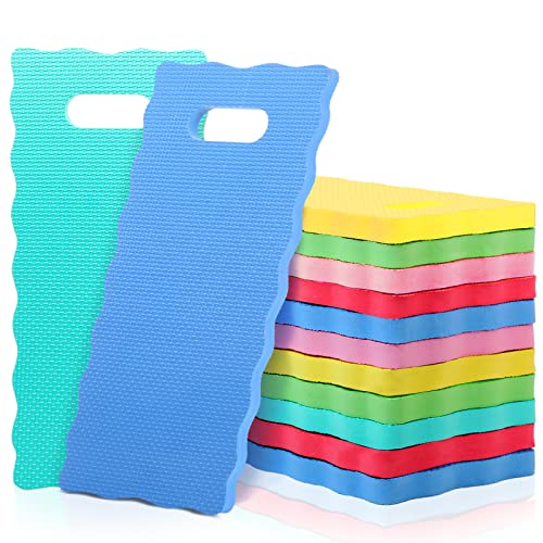 Woanger 12 Pcs Garden Kneeling Pad Foam Knee Mat 15.7x7 Inch, Bright Colors - color: Bright Colors