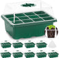 MIXC 10 Pack Seed Starter Tray, 120Cell Stater Kit with Humidity Dome Green - color: Green, size: 12 Cell