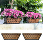 LaLaGreen Garden Wall Planter (16 in, 2 Pack) Black Patio Window Flower Box - size: 16" (41cm) x 2 pack
