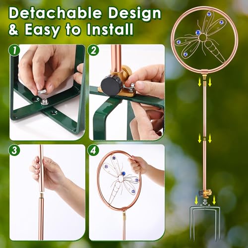 34" Ornamental Sprinkler, 360° Rotating, Dragonfly - style: Dragonfly