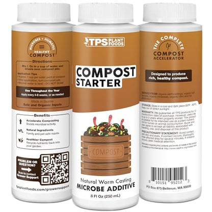 Compost Starter & Compost Accelerator – Liquid Compost Booster for Faster Breakdown & Richer Compost, 32 oz - size: 32 oz (1 Quart)