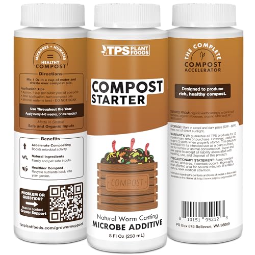 Compost Starter & Accelerator - Liquid Compost Booster, 8 oz - size: 8 oz (1/2 Pint)