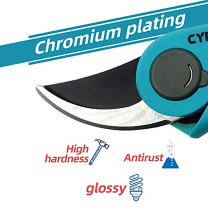 8 Inch Bypass Pruners Rustproof Carbon Steel Garden Shears With Safety Lock - style: Garden Shears 5
