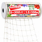 ATICCA 5x350 FT Heavy Duty Trellis Netting, 6-Inch Mesh, White Polyester - size: 5x350ft Polyester Trellis Netting